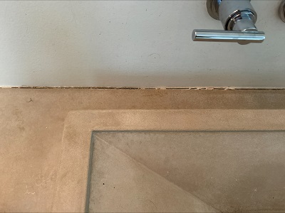 Countertop before repair